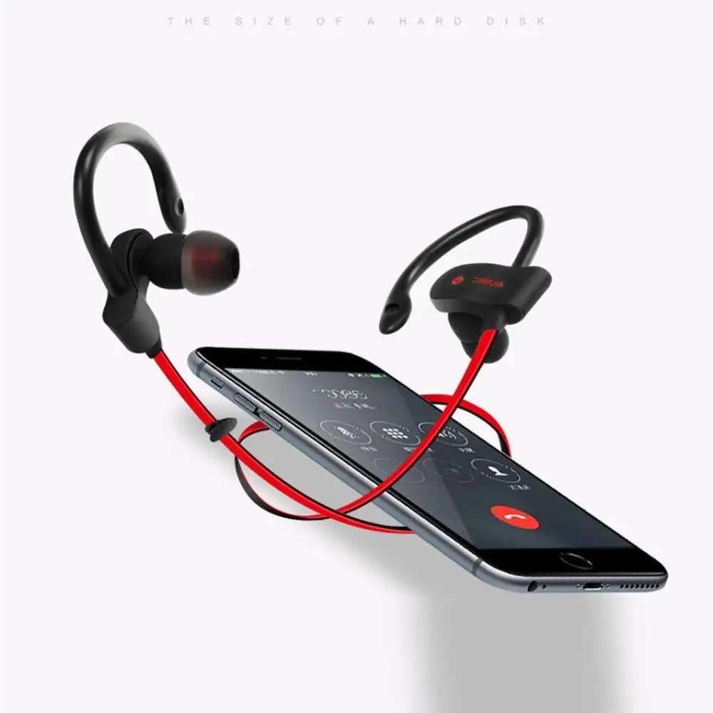 Беспроводные Bluetooth наушники Спортивная гарнитура V4.2 + EDR с микрофоном ушной
