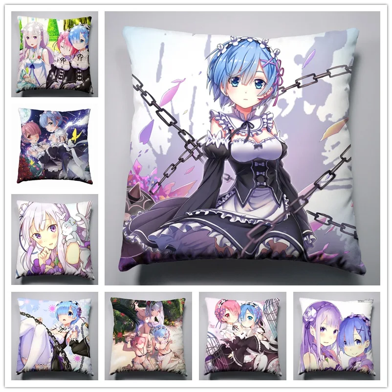 Аниме Манга Re Zero kara Hajimeru Isekai Seikatsu подушка 40x40 см наволочка сиденье постельные принадлежности Подушка 010