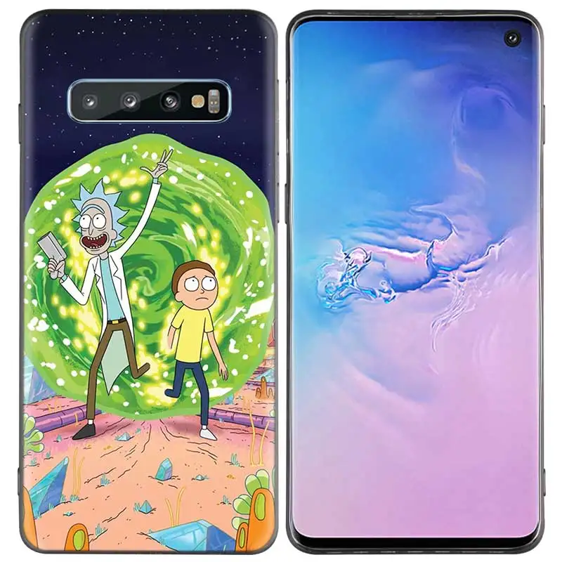 A010 Черный силиконовый чехол Рик и Морти для samsung Galaxy M20 S10e S10 S9 M10 S8 Plus 5G S7 S6 Edge M40 M30 мультяшный мягкий чехол - Цвет: A010