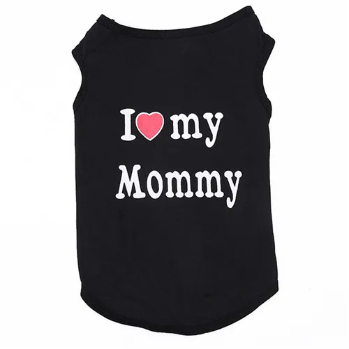 Black Mommy Милая хлопковая одежда для мамы, папы и детей; одежда для домашних животных, котов для маленьких кошек летние котенка футболка «Hello Kitty» кошка собака Костюмы жилет футболка наряд - Цвет: Black Mommy