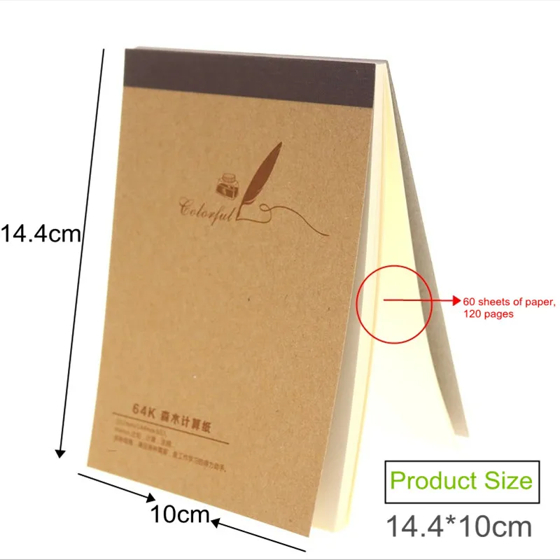Школьные принадлежности 1 шт. 60 листов бумаги 120 страниц пустых страниц граффити Эскиз этого рисованного эскиза черновик