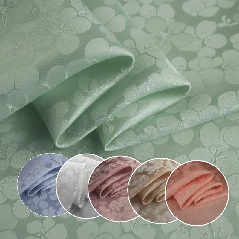 

Heavy Silk Jacquard Satin Material For Dress Gown Silk Cotton Fabric Charmeuse