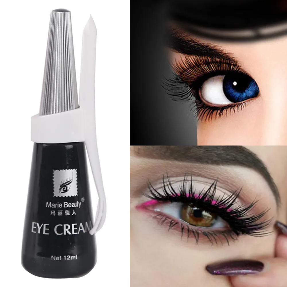 Клей для накладных ресниц нежный и не наносит вреда коже Marie Beauty 12 мл черный клей