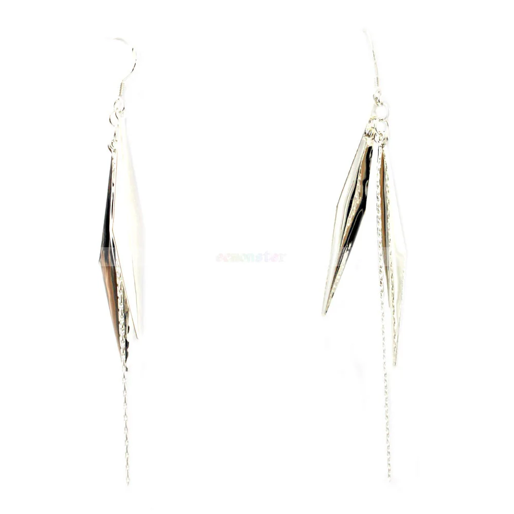 Fashion Leaf-Shaped Earrings With A Vertical Bar Freee shipping | Украшения и аксессуары