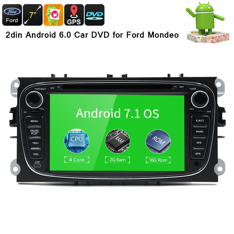 

Автомобильный DVD-проигрыватель с четырехъядерным процессором 2din Android 7,1 для Ford Mondeo C-max S max с английским Wifi 3G GPS Bluetooth Радио сенсорный экран Wi-Fi ...