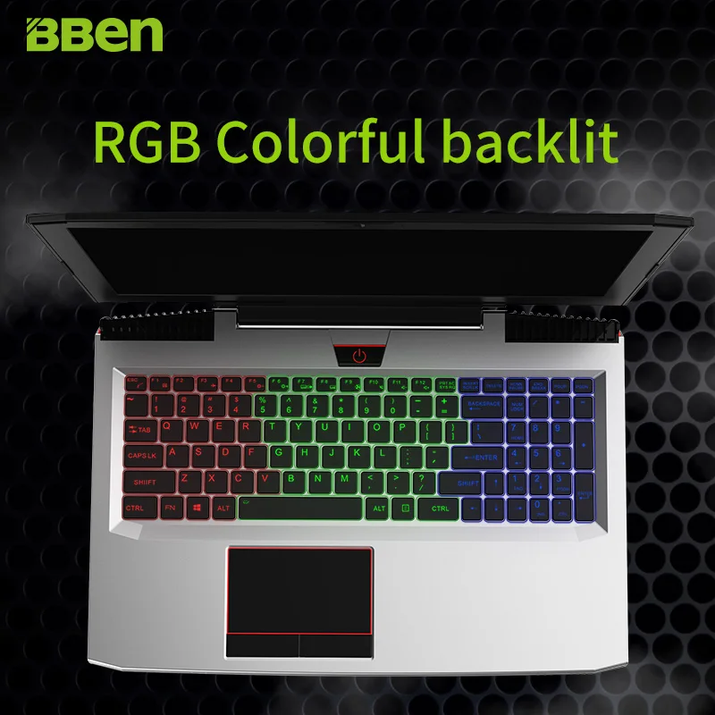 Ноутбук BBEN G16 ноутбук i7 7700HQ 15 6 дюймовый игровой шустрый 32 ГБ ОЗУ + 512 SSD 2 ТБ HDD экран