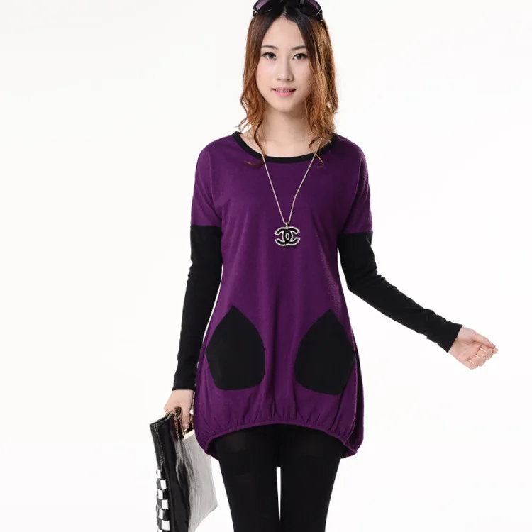 Free shipping winter dress2013 fall and clothes brand new Korean temperament was thin cotton long-sleeved dress ladies pe | Женская