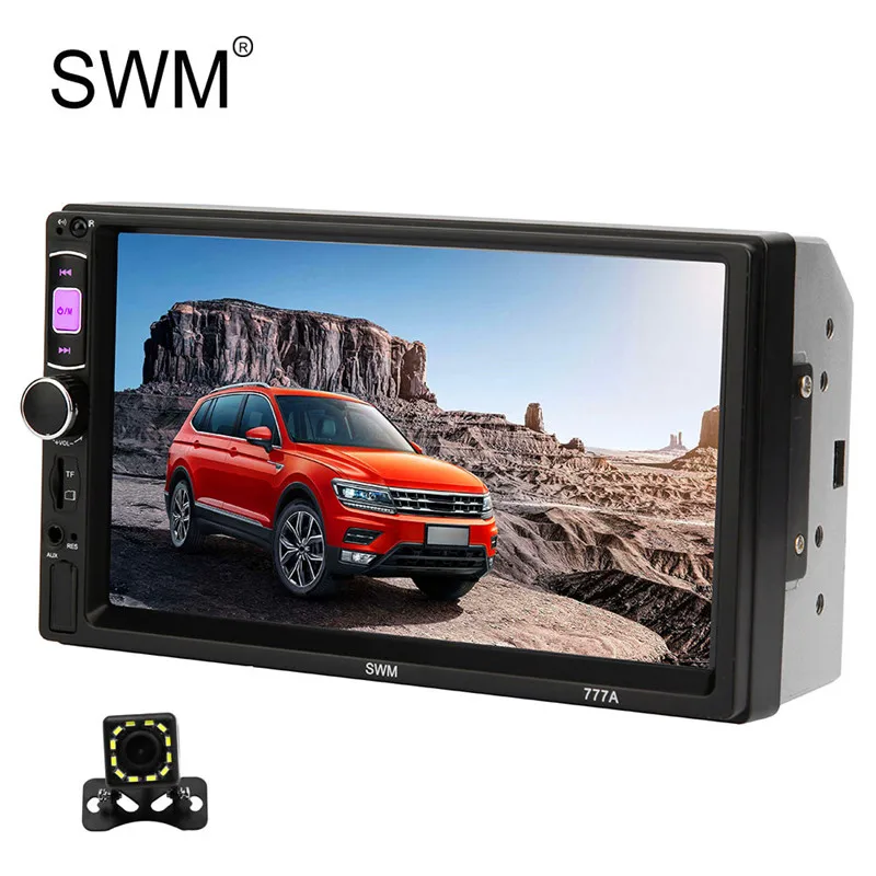 Radio with Camera 3 SWM 2 Din Автомобильная магнитола " 2din зеркальная связь автомобильная аудио обратная камера MP5 плеер 1080P рулевое управление Стерео - Цвет: Radio with Camera 3