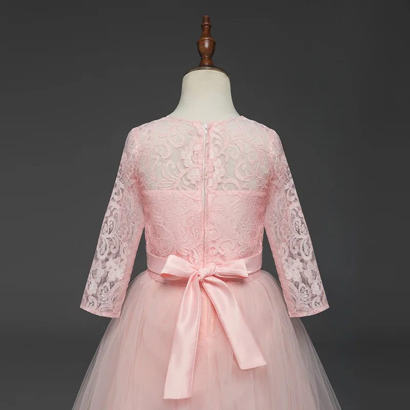 Princess Lace Dress Kids Flower Tutu for Girls Children Dresses Wedding Party Formal 14T New Years Eve Clothing | Детская одежда и