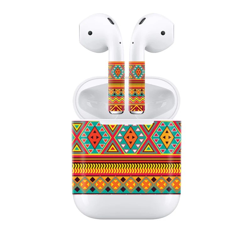 Виниловая наклейка для наушников AirPods съемная клейкая декоративная кожи