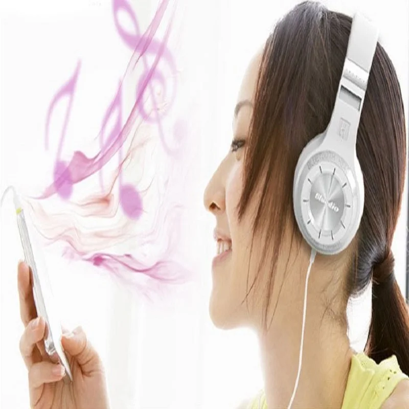 Оригинальные Bluedio H+ Bluetooth наушники, стерео беспроводные, высокое качество, складная гарнитура с микрофоном, FM BT5.0 для телефона и музыки