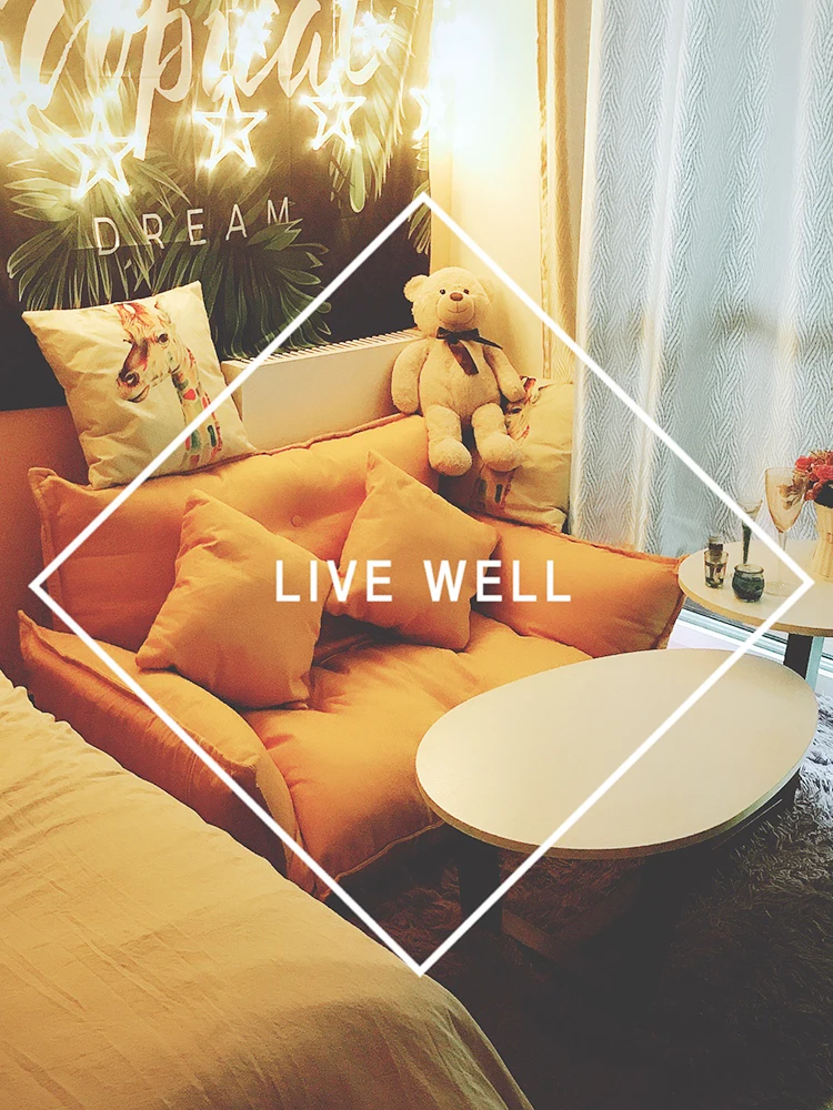 Lazy Tatami Net Red Small Huxing Balcony Double Sofa Chair Bedroom Folding Multifunctional Bed On The Ground | Мебель