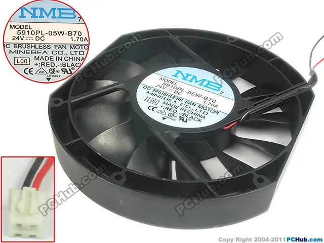 NMB MAT 5910PL 05W B70 L00 Сервер охлаждающий вентилятор DC 24V 1.70A 170x150x25 мм 2 провод|fan dc|round fandc