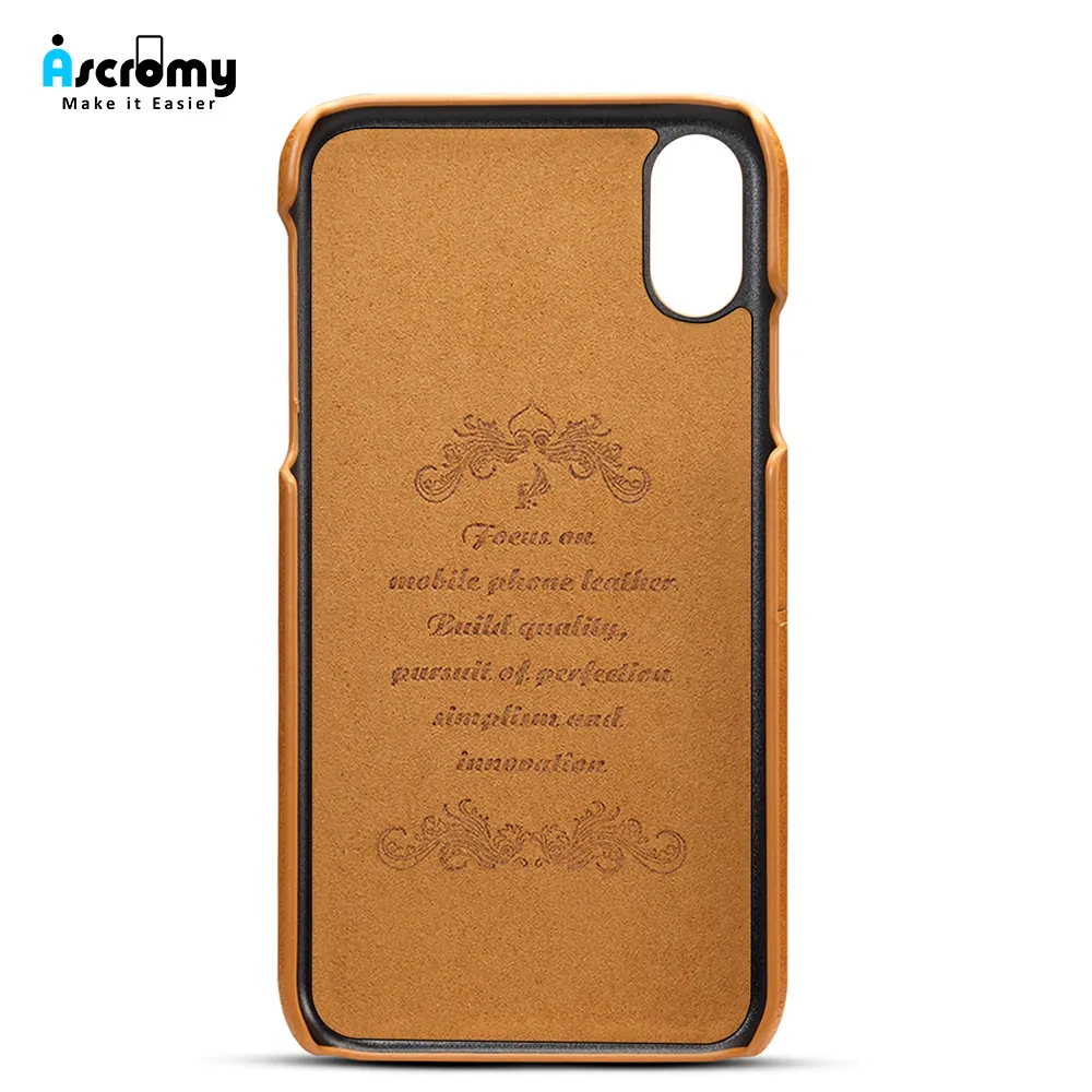 Чехол Ascromy для iphone XS Max кожаный Роскошный кошелек винтажный держатель карт слот тонкий чехол XR X 7 8 Plus 6 S