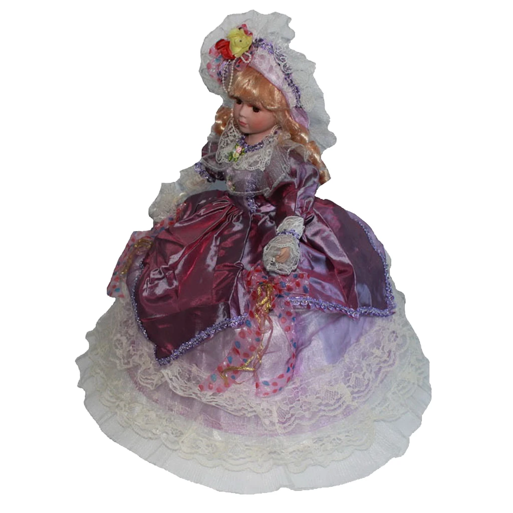 Victorian Porcelain Doll Collectible Beautiful Figurine Home Ornament Crafts
