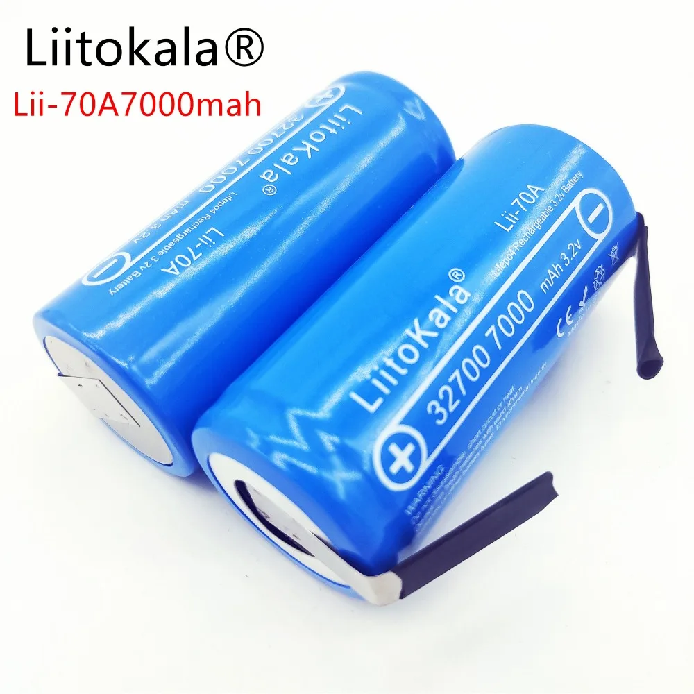 LiitoKala батарея LiFePO4 32700 3 2 в 7000 мАч 35 А 55а высокая мощность непрерывный разряд