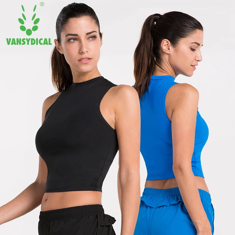 Camisetas Mujer VANSYDICAL Лето 2017 г. Новый Для женщин спортивная рубашка сжатия стрейч Майка