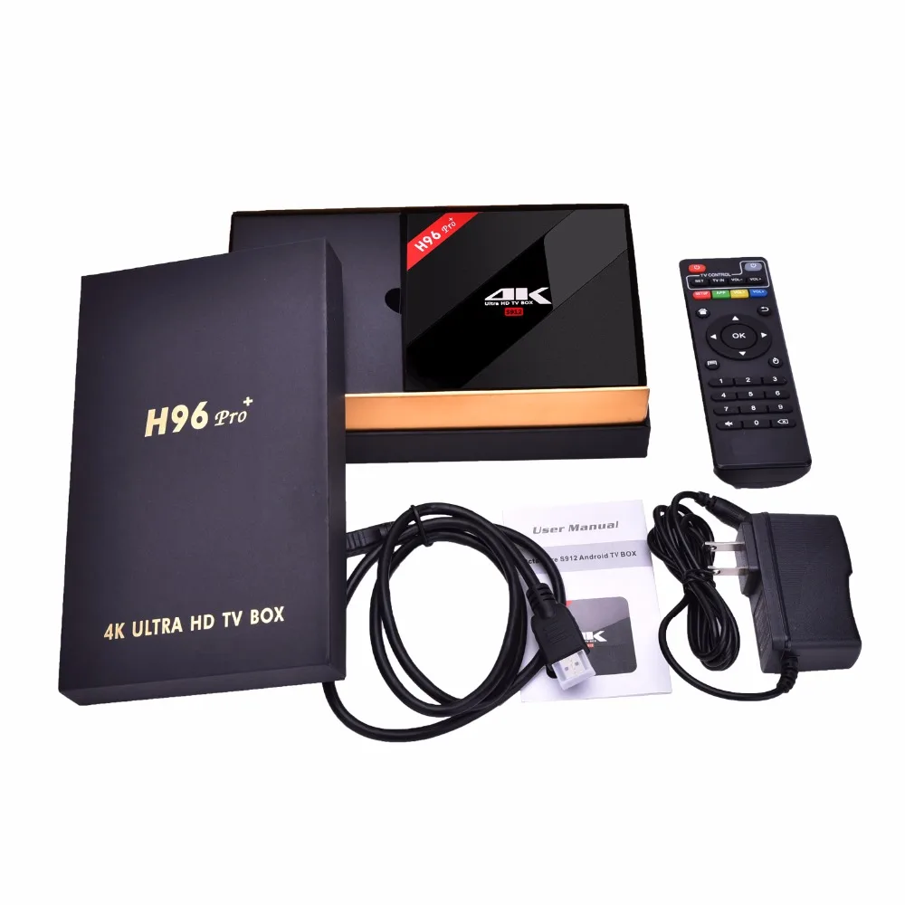 H96 pro plus android 7.1 TV Box 2GB 16GB Amlogic S912 Octa Core 2.4G/5.8G WiFi H.265 4K Smart box Pro+ 3GB | Электроника