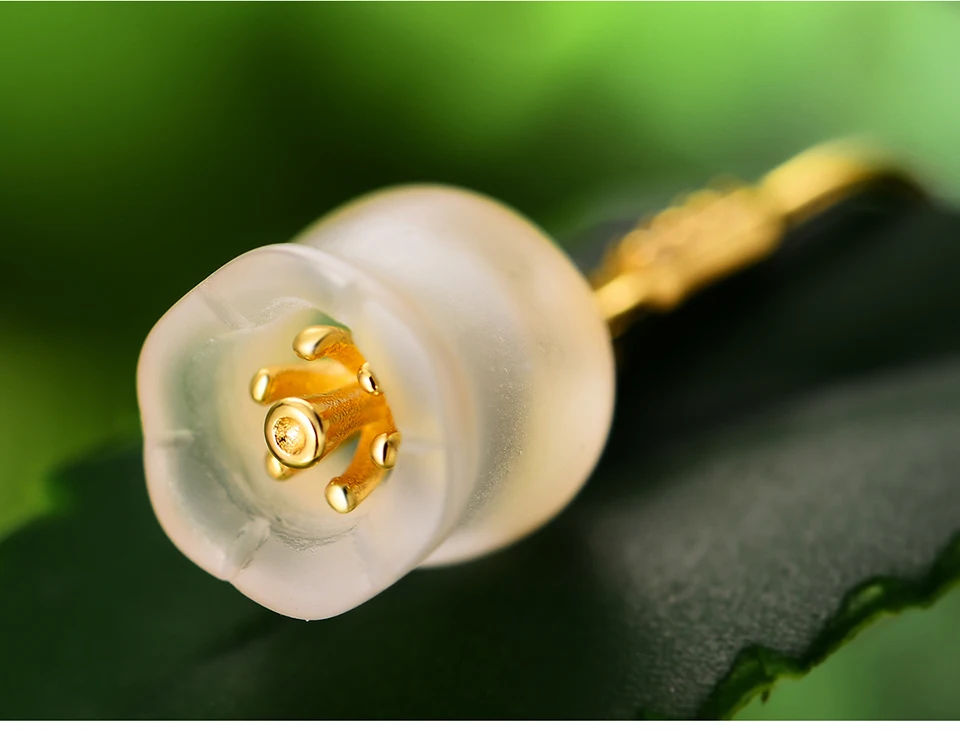 Lotus Fun Moment, настоящее 925 пробы, серебро, натуральный кристалл, дизайнерские ювелирные изделия, свежий колокольчик, Орхидея, висячие серьги для женщин