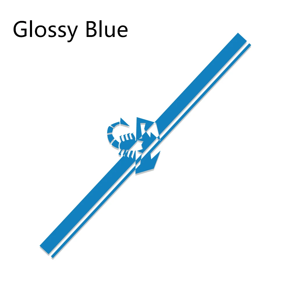 Glossy Blue Забавные стильные длинные полосатые наклейки для автомобиля, виниловая пленка для капота, наклейки для гоночных спортивных автомобилей, DIY наклейки, аксессуары для тюнинга автомобиля - Название цвета: Glossy Blue