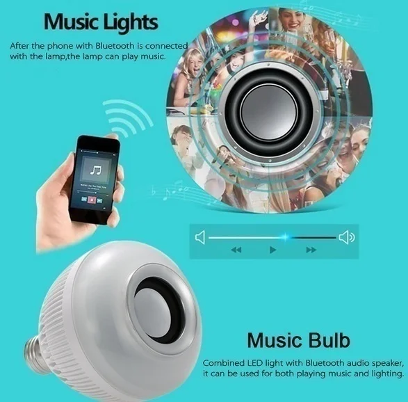 Bluetooth лампа светодиодная с ик пультом ду|Светодиодные лампы и трубки| |