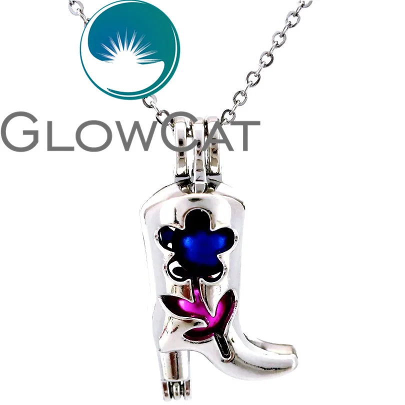 Серебряные ботинки на высоком каблуке GLOWCAT KK664 с бусинами рассеиватель эфирного