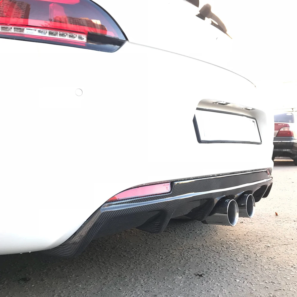 Scirocco диффузор для губ заднего бампера из углеродного волокна для Scirocco R R20 2009- машина для Автогонки передний бампер спойлер