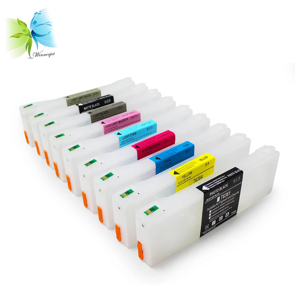 WINNERJET для принтера Epson 7900 9900 700 мл многоразовый чернильный картридж T6361-T6369 T636A T636B |