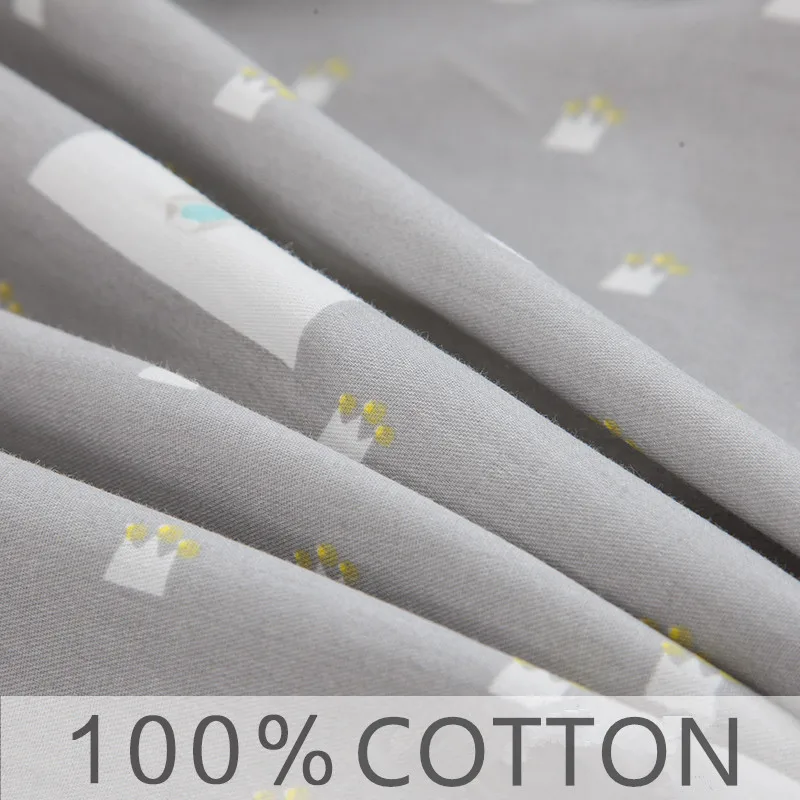 Унисекс детские постельные принадлежности серый хлопок мягкие для