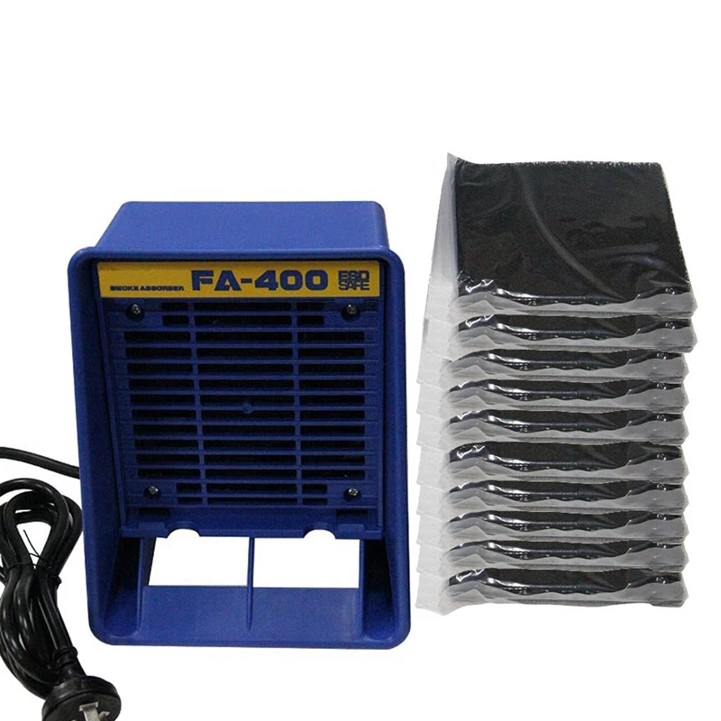 220V Fa-400 Solder Iron Smoke Absorber Esd Fume Extractor Smoking Instrument With 10 Pc Activated Sponge Eu Plug | Инструменты
