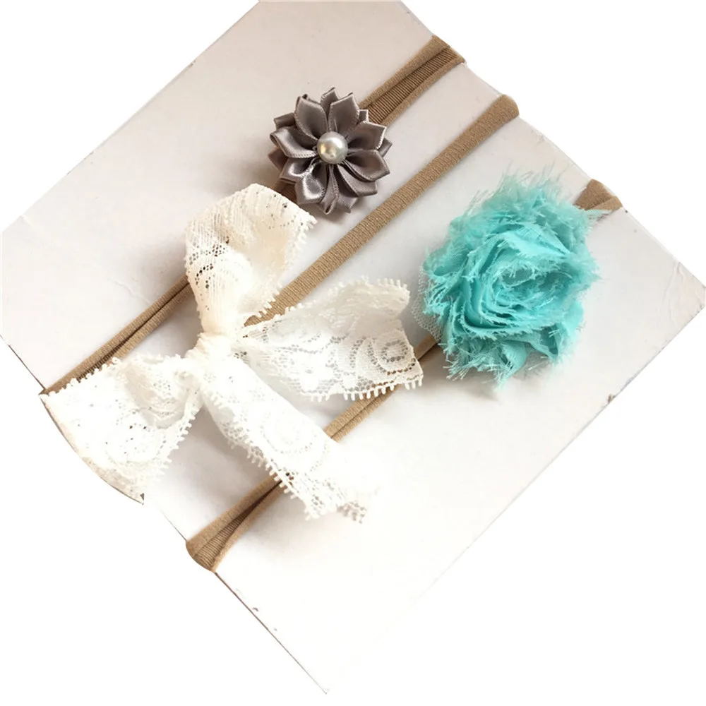 TELOTUNY baby girl headbands 3Pcs/set Kids Girl Baby Toddler Bowknot Headband Hair Band Headwear for girls headband 1019 | Детская