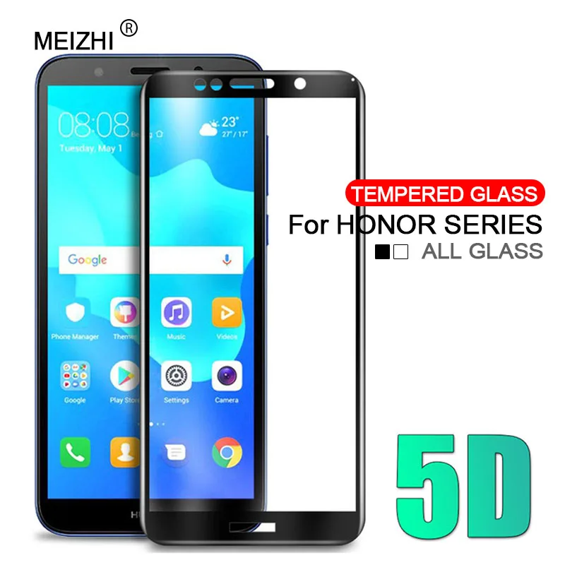 5d полное покрытие для huawei honor 7c 7a pro 7x7s 9 8 lite view 10 v9 закаленное стекло Защита экрана