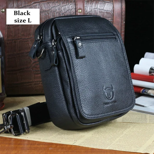 black 16x6x20CM Пояса из натуральной кожи для мужчин сумка мужские сумки через плечо высокое качество bolsas человек повседневное высокое качество - Цвет: black 16x6x20CM