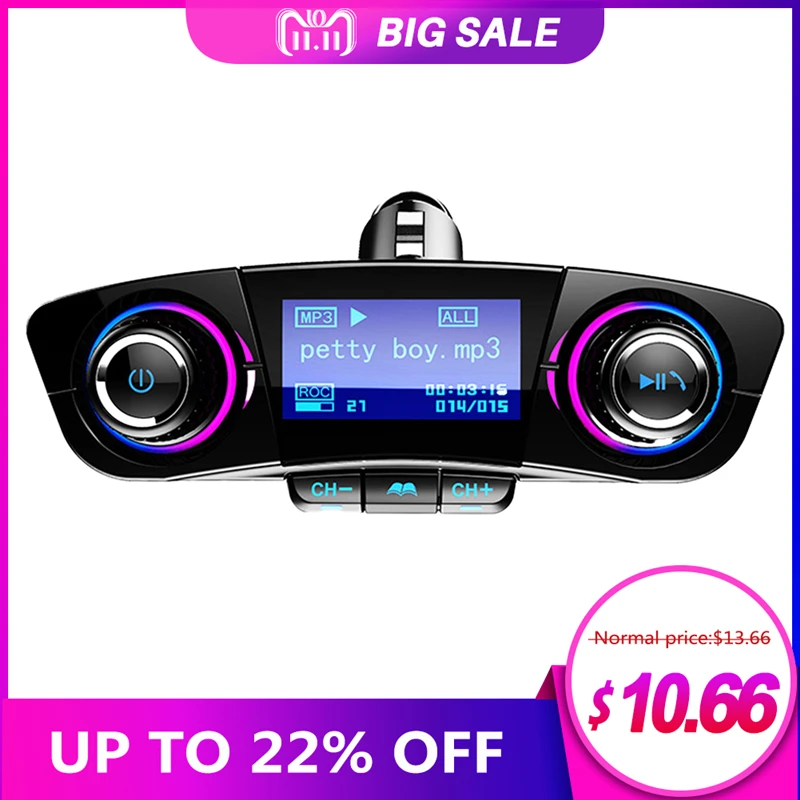 fm-передатчик Aux модулятор Bluetooth Handsfree автомобильный комплект автомобильный аудио mp3-плеер с Умной зарядкой двойной USB Автомобильное зарядное устройство комплект