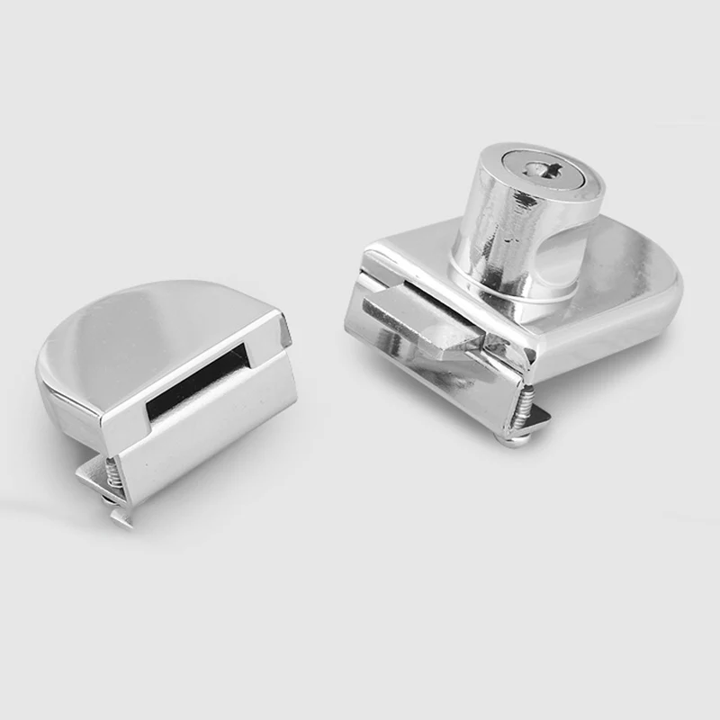 Пробивной Бесплатный стеклянный Дверной Замок Витрина двойные дверные ключи