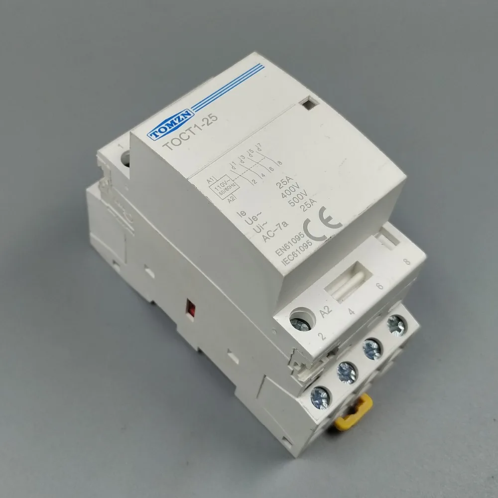 TOCT1 4P 25A 110 В катушка Гц Din rail бытовой модульный контактор переменного тока 4NO или 2NO
