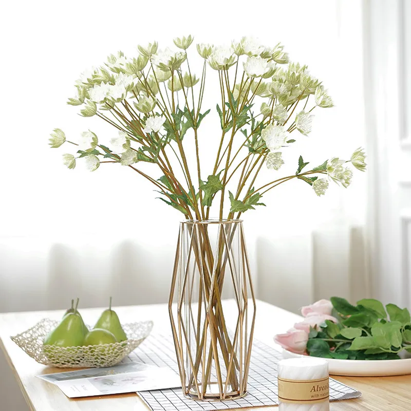 Европейская кованая железная ваза украшение геометрическое для гостиной