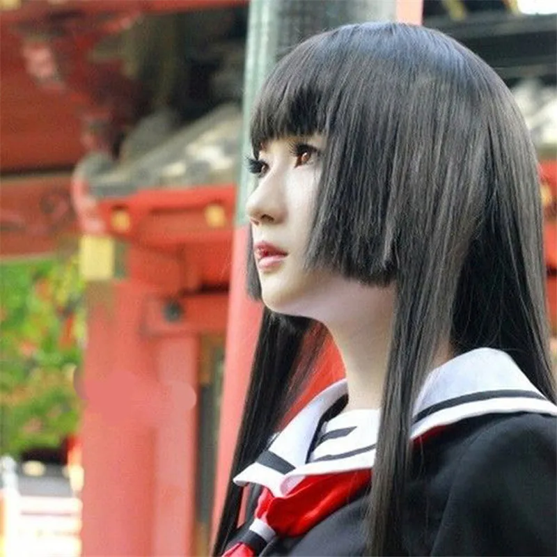 Бесплатная доставка аниме Hello Girl Ai Enma карнавальный парик вечерние длинные волосы