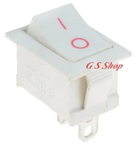 white 2PIN On-Off 1 шт. KCD1 2PIin 3Pin Лодка Автомобильный кулисный переключатель 6A/10A 250 V/125 V AC красный желтый зеленый синий черный кнопка Лучшая цена KCD1 - Цвет: white 2PIN On-Off