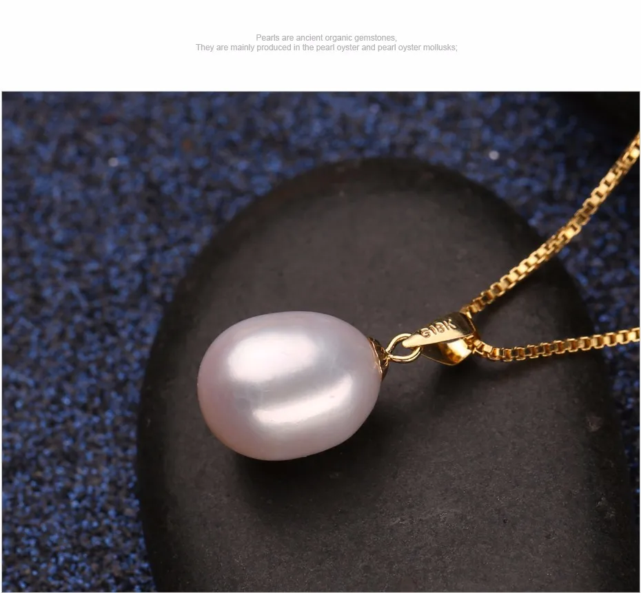 FENASY 18K золотые жемчужные ювелирные изделия, массивные ожерелья для женщин, вечерние Подвески с жемчугом, отправка S925 серебряных ожерелья