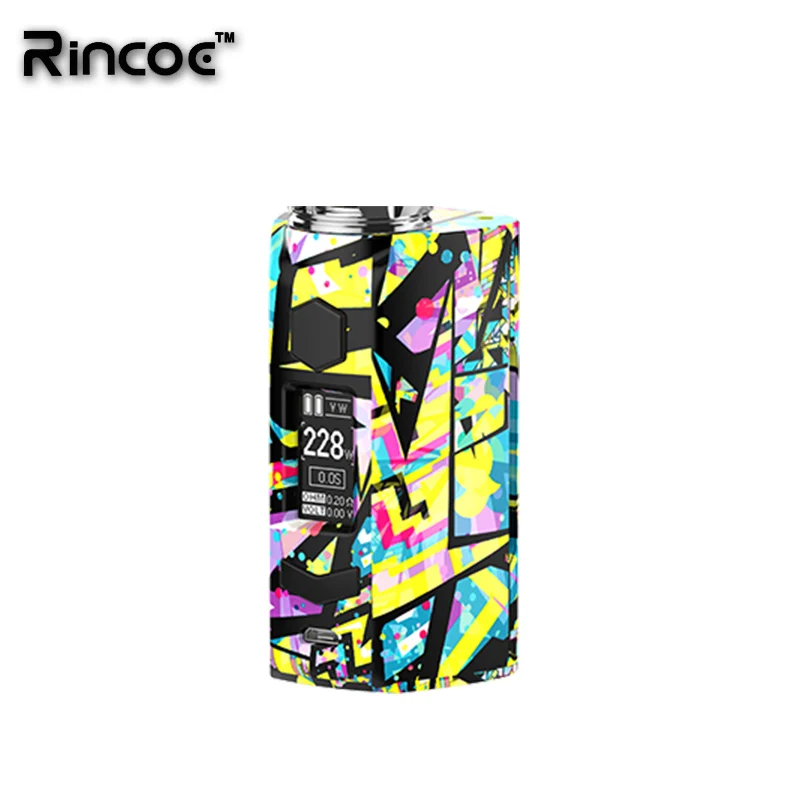 Новейший Rincoe Manto S Mesh 228W mod fit 6 мл Metis Mix Tank Питание от двух аккумуляторов 18650 Быстрая зарядка