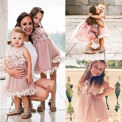 Flower Kids Baby Girl Princess Bridesmaid Petal Tulle Party Formal Dress Dresses | Детская одежда и обувь