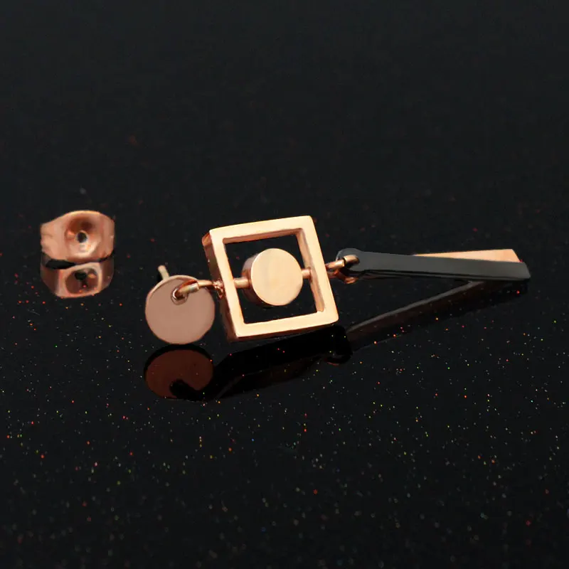 Женские серьги гвоздики из нержавеющей стали под розовое золото|ear studs|fashion studsrose