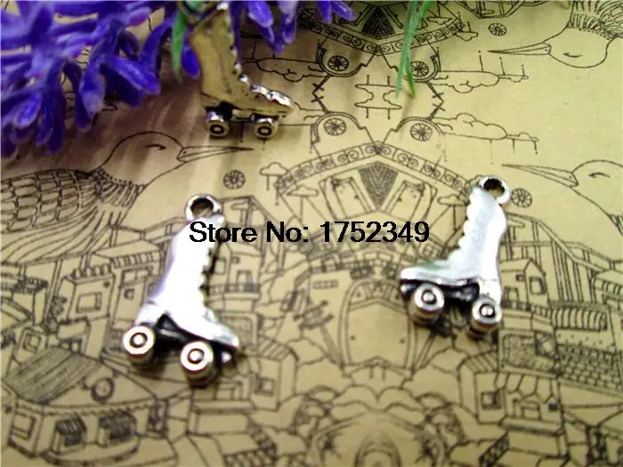 25 шт. тибетские серебряные подвески 21 х12 мм|charm pendant|skate charmroller skate charm |