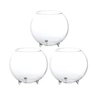 3 шт., прозрачные стеклянные вазы в форме террариума, 10 см