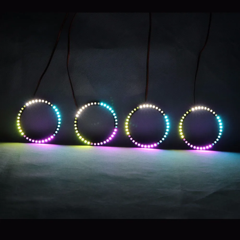 RGBW ангельские глазки вращающиеся огни DRL LED Rolling Light многоцветный беспроводной
