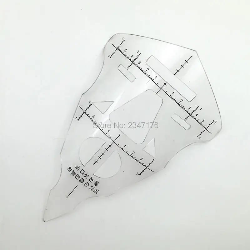 5 шт. коррекция тату Перманентный макияж пластиковая линейка для ухода за лицом