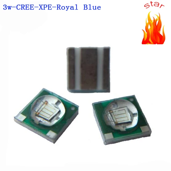 5 штук в партии Cree XPE XP-E R3 1-3 Вт светодиодный излучатель диод xpe Королевский синий светодиодный с 20/16/14/8 мм радиатора