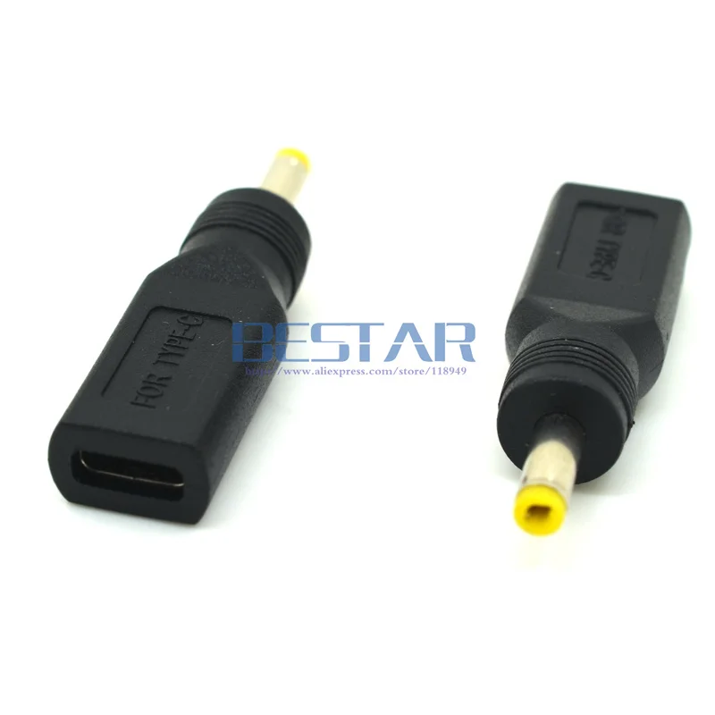 Адаптер питания постоянного тока 4 0 мм 1 7 штекер USB Type C гнездо 0*1 c 7|type-c female|usb type-c