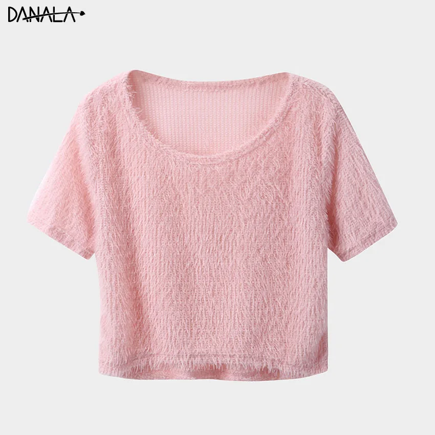 DANALA милый сексуальный женский пижамный комплект махровая теплая Пижама с
